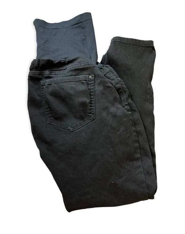 Womens Vintage Violet Maternity Black Skinny Jeans - Sz XL - Image 2