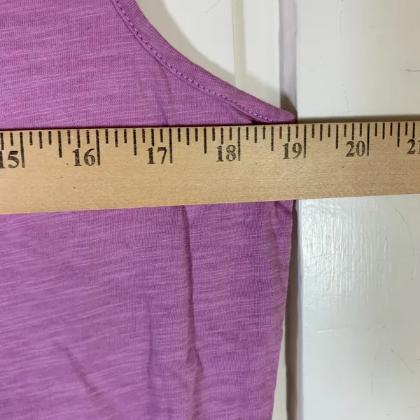 Garnet Hill Womens Purple Slub Cotton Peplum Sleeveless Tank Top Medium FLAW - Image 6