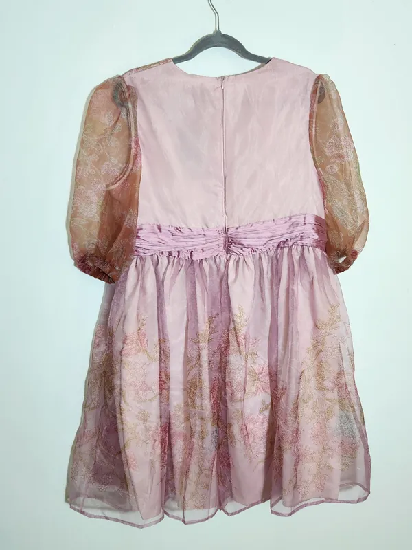 XPlusWear Womens Pink Floral Taffeta Cocktail Dress Size Large NWT Wedding Guest - Image 5