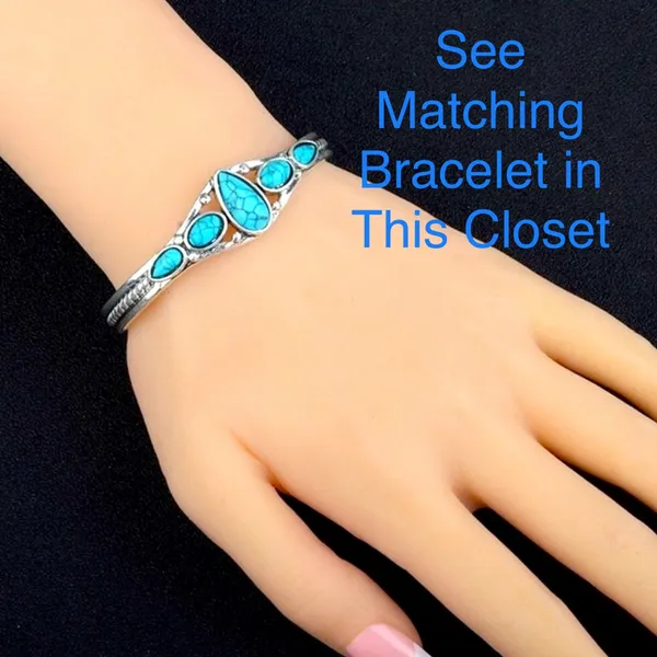 Turquoise Natural Gemstone Antique Hair Band - Image 5