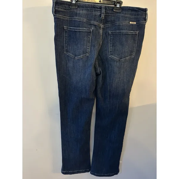 KanCan Jeans Size 15/31 Madalynn Bootcut High Rise Side Slits Stretch Blue Denim - Image 2