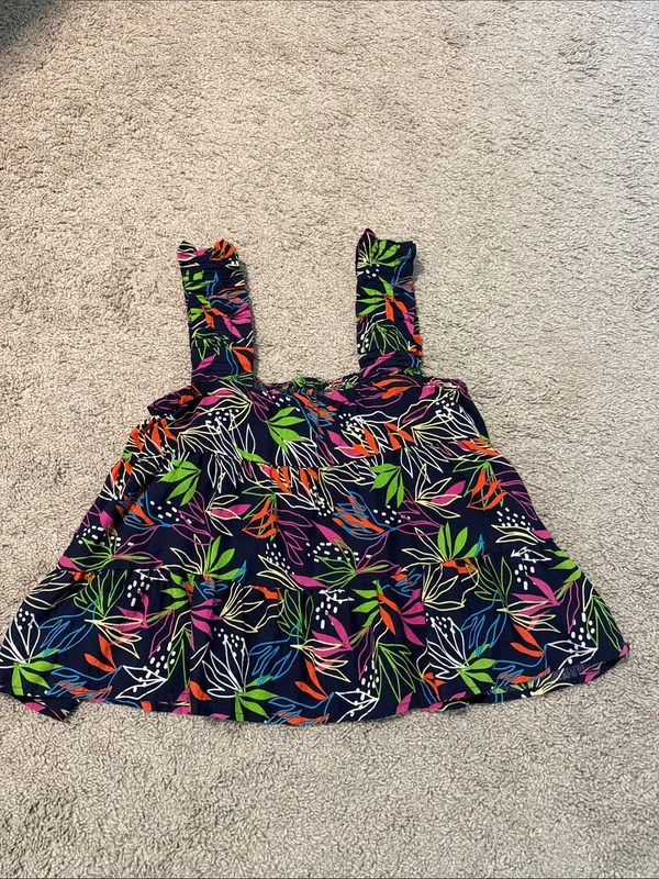 THML Multicolor Floral Print Tank Top - Navy Base - Image 2