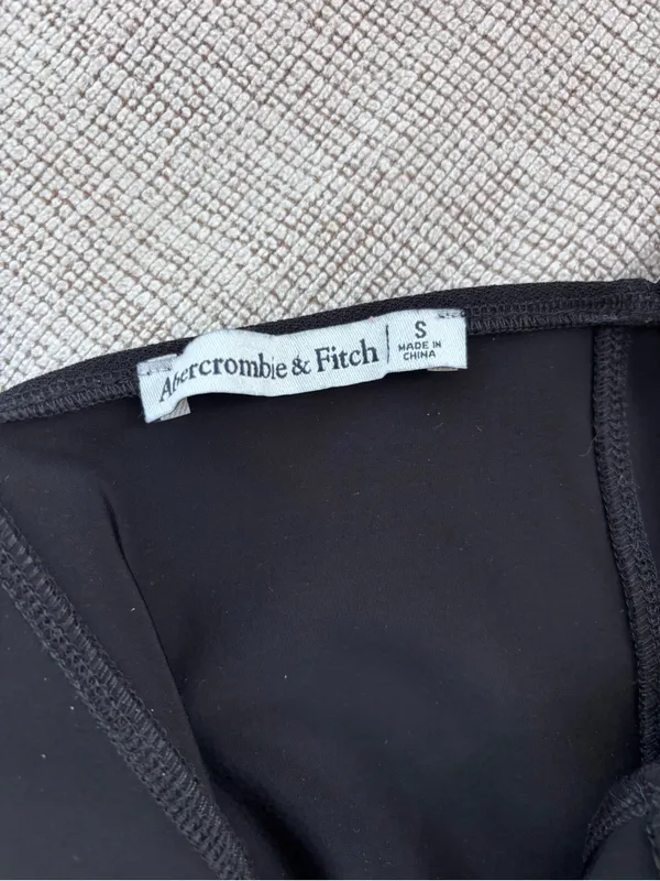 Abercrombie & Fitch Black Corset Crop Tank Top | Size Small - Image 5