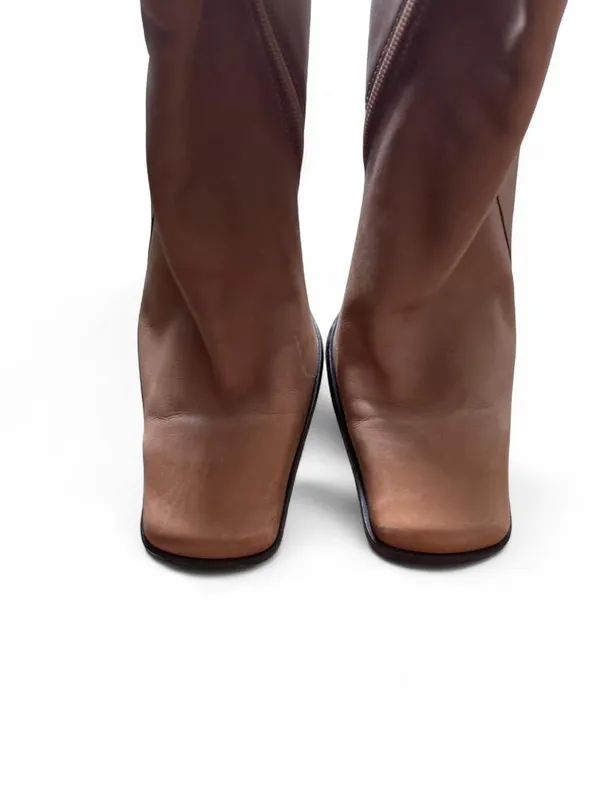 Vintage Nine West Tan Leather Mid Calf Boots - Image 3