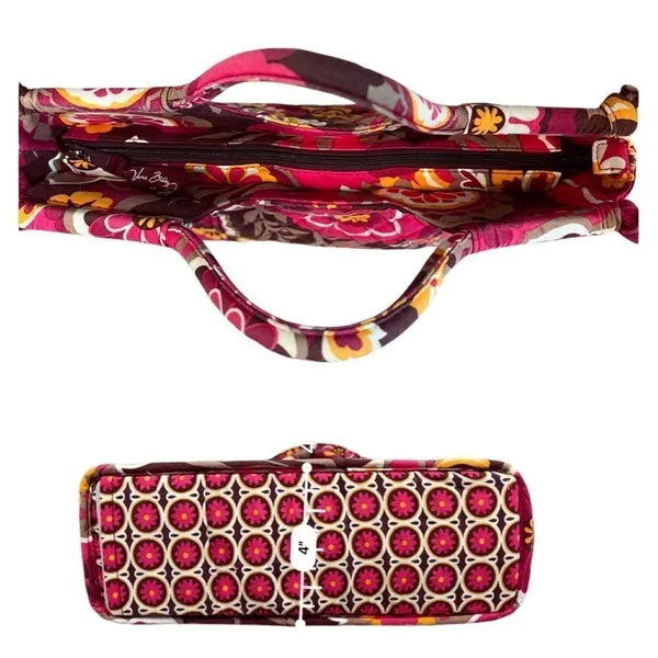 Vera Bradley 2009 Carnaby Floral The‎ Gabby Quilted Tote Handbag Pink Boho Chic - Image 5