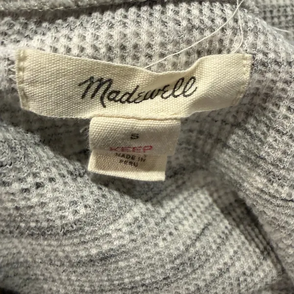 Madewell Women’s Heather Gray Thermal Top Size S - Image 4