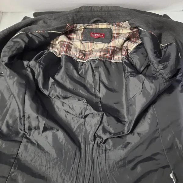 Merona Womens Peacoat Size Small Dark Gray Wool Blend Double Breasted Jacket - Image 6