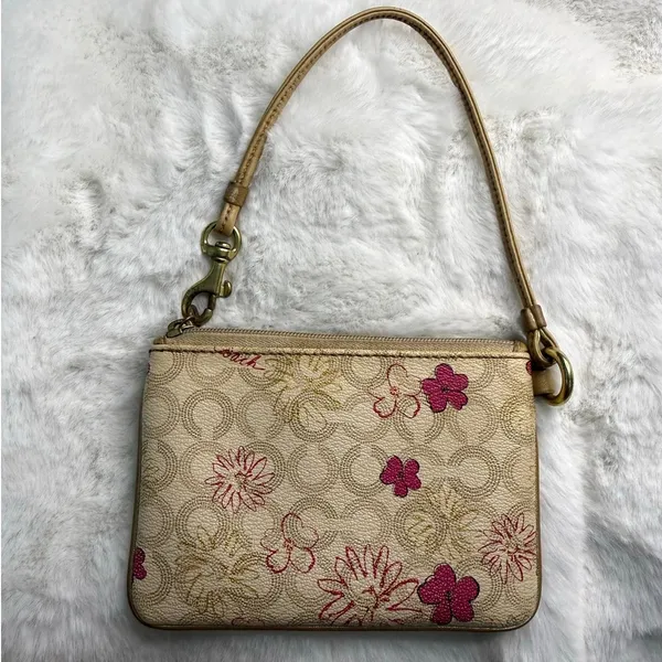 COACH Coated Canvas Signature Floral Wristlet - Image 2