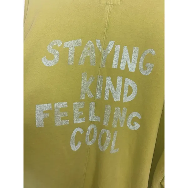 Aerie Chartreuse Staying Kind Feeling Cool Oversized Crewneck Sweatshirt Large - Image 3
