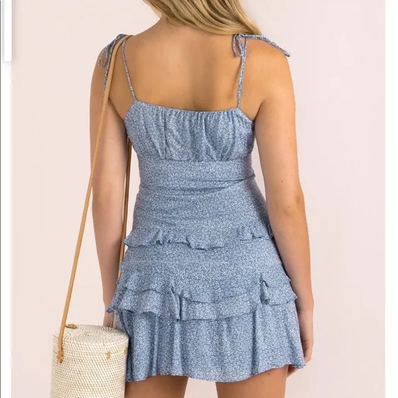 Blue Floral Dress - Image 2