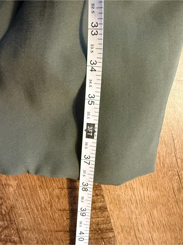 New BANANA REPUBLIC Trench Coat Olive Green Length 38 inches Size L Large Tie - Image 10