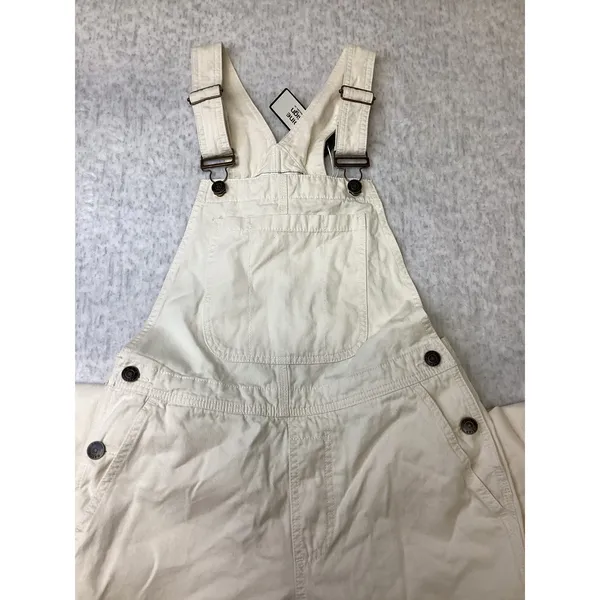 Alpine Design Womens XS Off White Relaxed Fit Cotton Overalls ADW24904 NWT‎ - Image 3