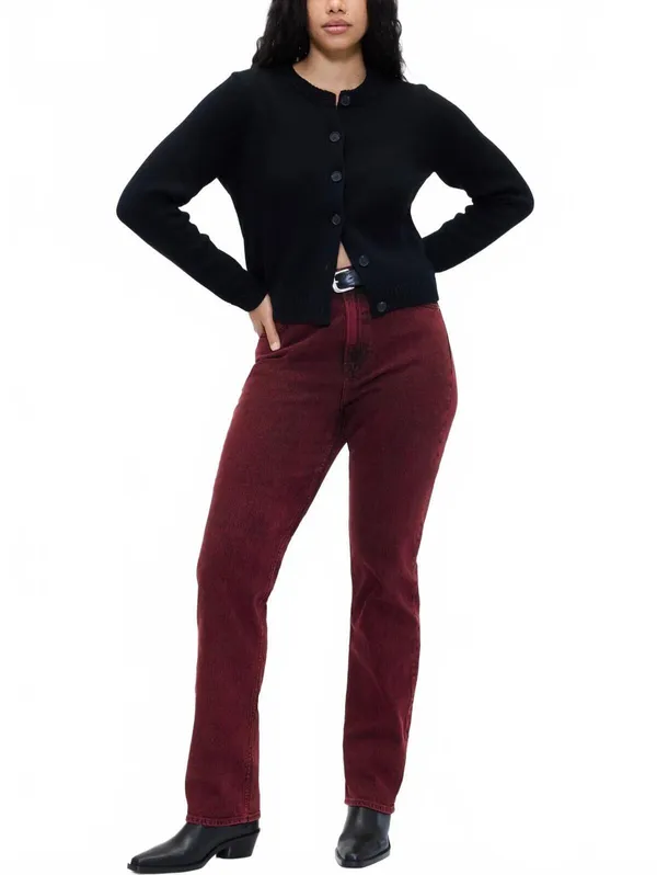 Gap High Rise '90s Slim Straight Jeans NWT Red Delicious 28R - Image 7