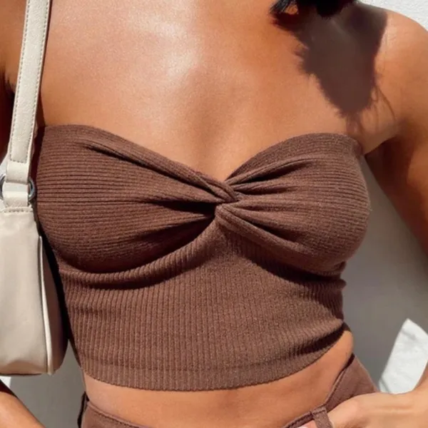 Princess Polly Brown Twist Front Tube Top size XS/S - Image 4