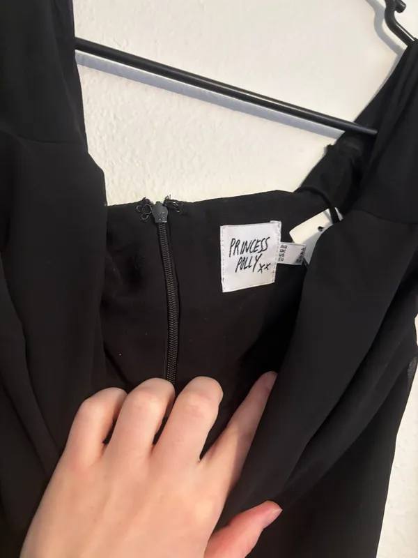 Princess Polly Black Mini Dress Long Sleeve 0 - Image 4