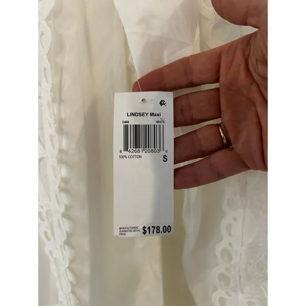 NWT NEW Layered With Love Lindsey Maxi Dress White Lace Small MSRP $178 - Image 6