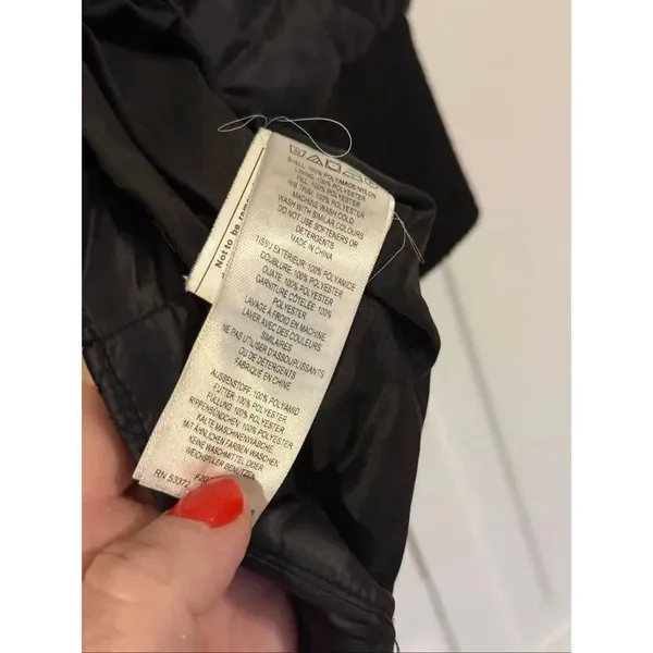 French Connection black puffer longline bomber jacket size M - Image 4