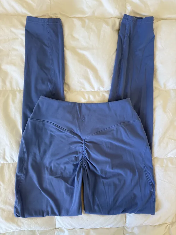 Alphalete Tenacity Mid Rise Athletic Leggings Blue Bonnet Small - Image 4