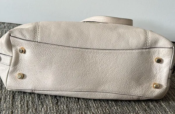 Coach Chalk White Pebbled Leather Lenox Satchel F59325 - Image 13