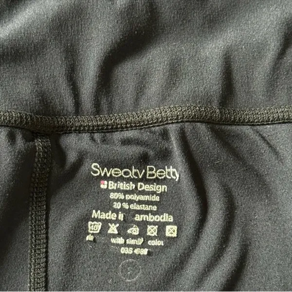 🍁 Sweaty Betty Maternity Cropped Leggings Ruched Ankle‎ Tight Black Small - Image 9