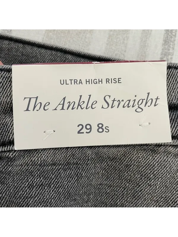 Abercrombie & Fitch The Ankle Straight Ultra High Rise Gray Size 29 / 8 Short - Image 4
