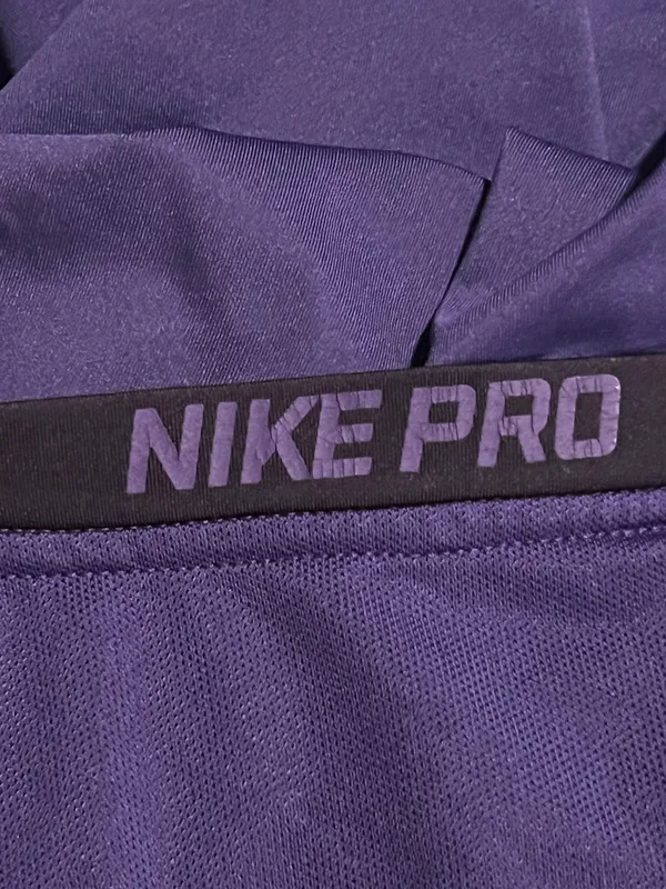 Womens medium Nike Pro Dri Fit Fitted Royal Purple Short Sleeve Shirt - Image 7
