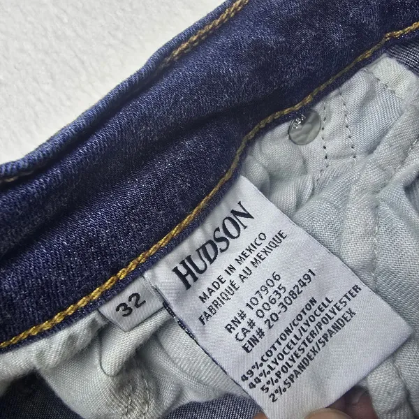 Hudson -1113‎ Krista Ankle Super Skinny Jeans Indigo Blue Stretch Size 32 - Image 5