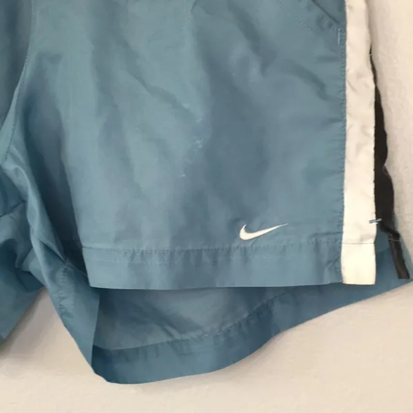 Nike • Turquoise Blue Pin stripe Runnings Shorts with Pockets Size Small - Image 3