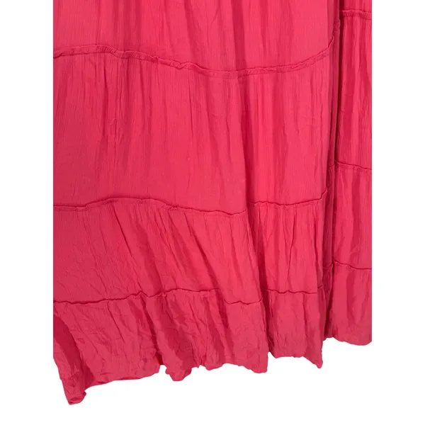 NWT Anthropologie Tiered Ruffle Maxi Dress Pink Size Small Boho Flowy Resortwear - Image 14