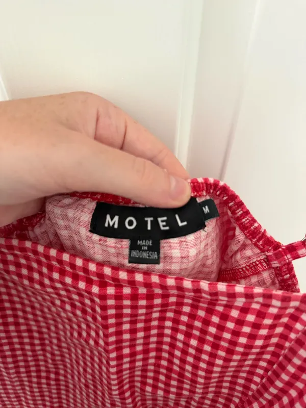 Motel Rocks red gingham mini dress - Image 5