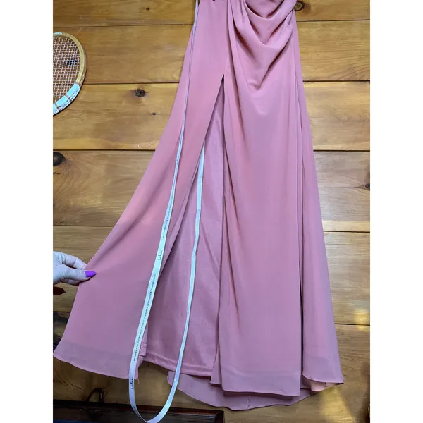 NWT Lulus Lavinia Rusty Rose Mock Neck Backless Maxi Dress Bridesmaid Gala Sz L - Image 5