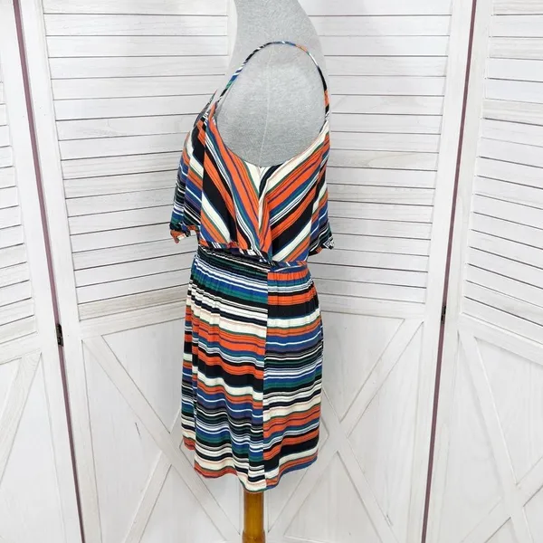 Exotik Y2K Striped Layered‎ Mini Dress Sundress Multicolor Small - Image 2