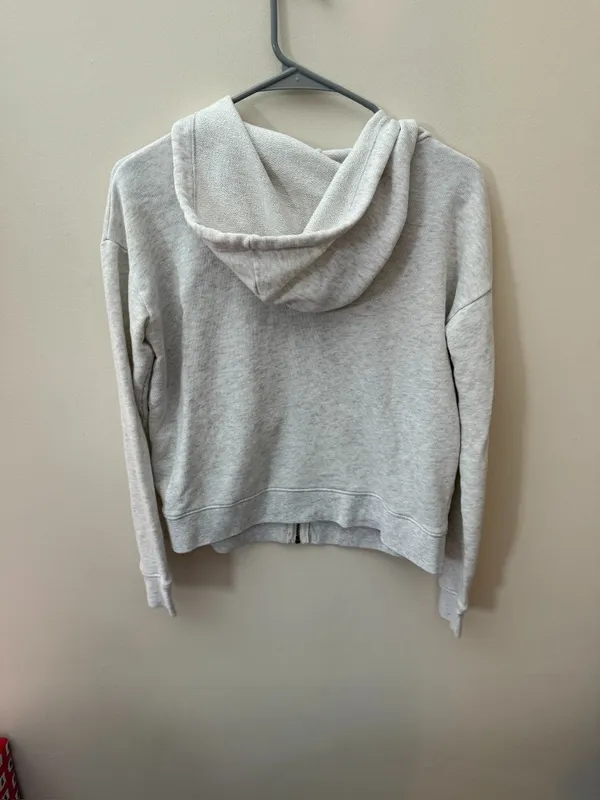 American Eagle Outfitters Gray Zip Up Sweatshirt - Image 3