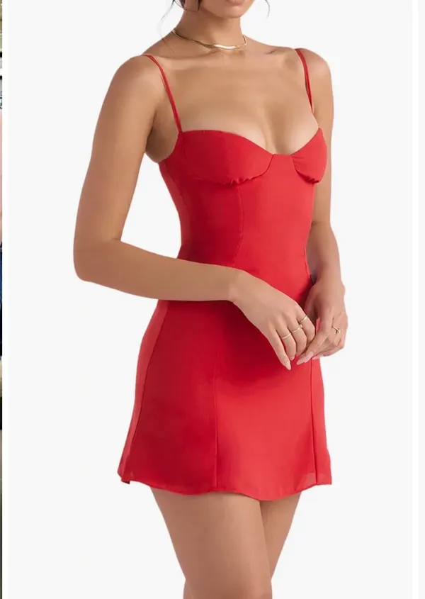 Christiana Floral Minidress HOUSE OF CB Red Women’s Small - Image 2