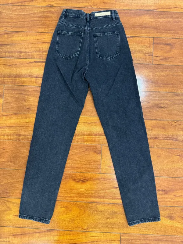 White Fox Black Denim Jeans - Image 3