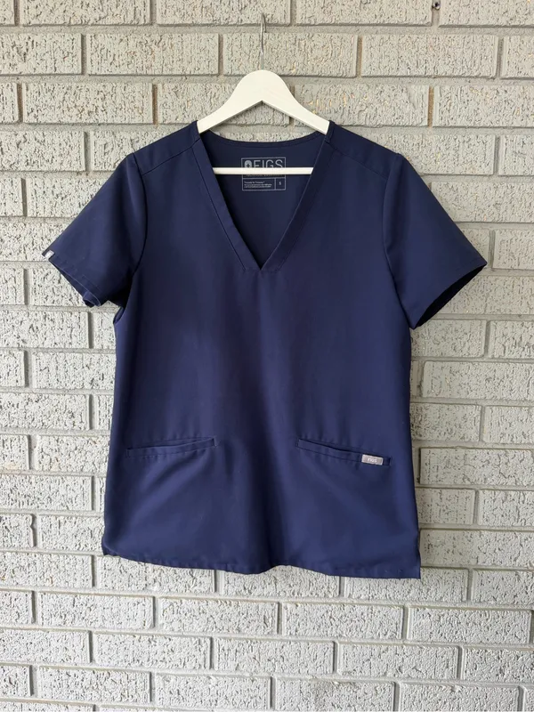 Figs Casma Scrub Top Navy Blue Size Small - Image 2