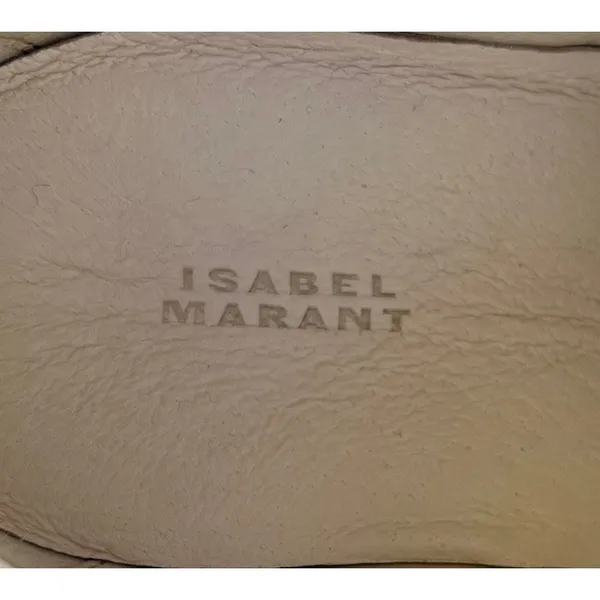 ISABEL MARANT Women’s Balskee High-Top Leather Wedge Sneakers Beige Suede EU 38 - Image 12
