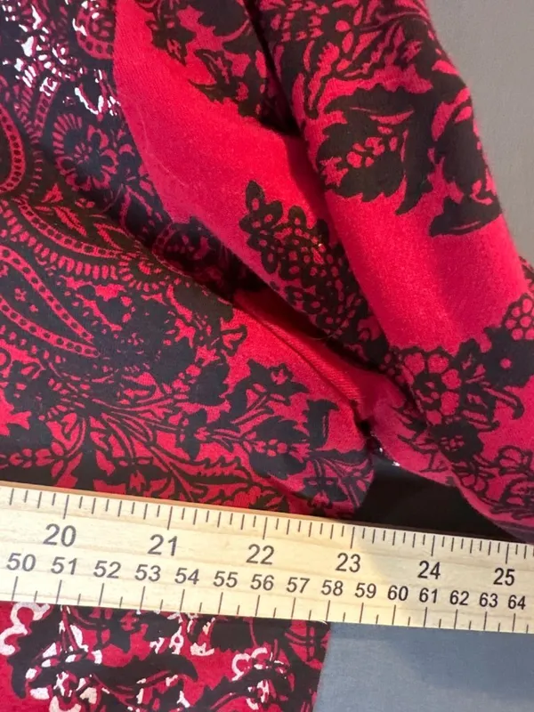 Women L Alfred Dunner 2pc Wool Cardigan Cotton Paisley Top Western Boho Set - Image 7