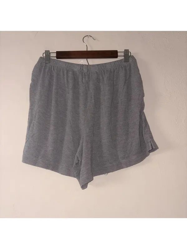 Aerie Gray Knit Elastic Waist Lounge Shorts - Size Medium - Image 2