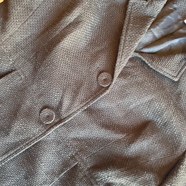 Ann Taylor Loft Black Two Button Blazer Peplum Textured Jacket Size 8 Work. - Image 9