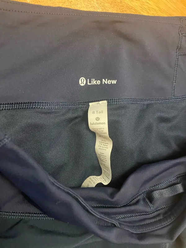 Navy Blue Lululemon shorts size 8 - Image 3