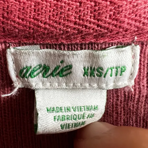 Aerie Pink Waffle Knit Sweater Cozy Minimalist Loungewear Oversized Small‎ - Image 4