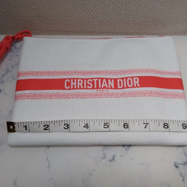Christian Dior Terry Fabric Clutch Pouch Wristlet New No Tag - Image 7