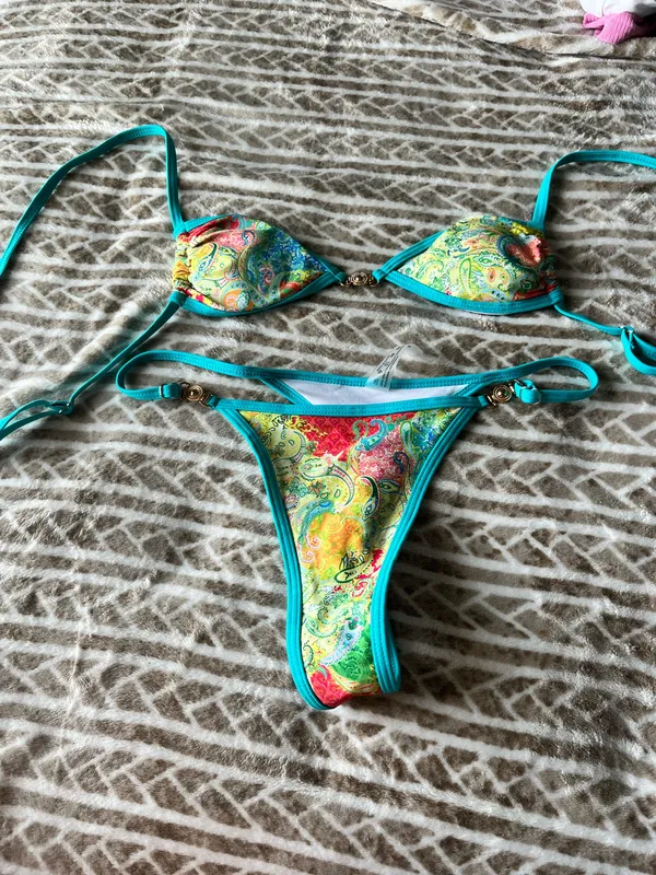 Teal Bikini Shein Set - Image 2