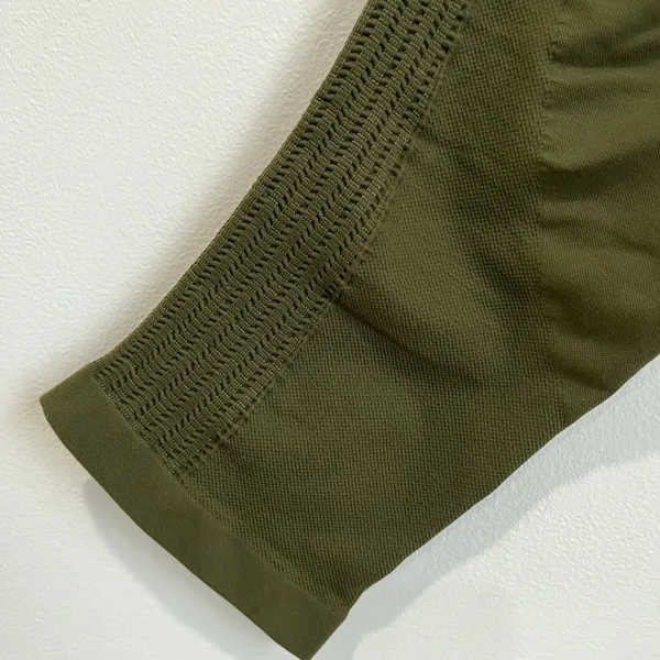 Lululemon‎ Cropped Leggings Olive Green Size 0/2 Seamless Stretch Athletic - Image 7