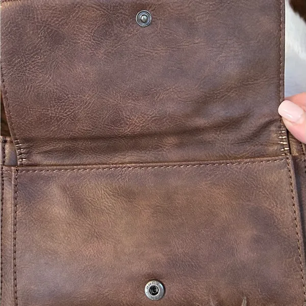 New Tony Lama Western Brown Crossbody Bag with Embellished Concho Design - Image 8