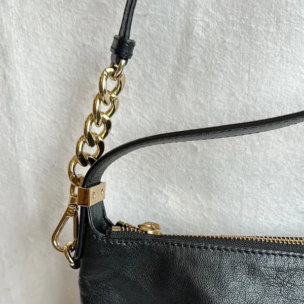 Michael Kors Black Leather Handbag with shoulder & Crossbody straps - Image 3