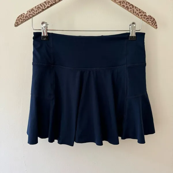 FREE PEOPLE Check Out My Topspin Midnight Navy Skort Size Medium - Image 3