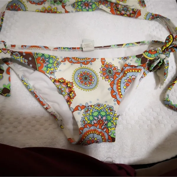 Pool Party Halter Bikini S Swim Casual 70s Look Dopamine Boho Festival Hippie - Image 4
