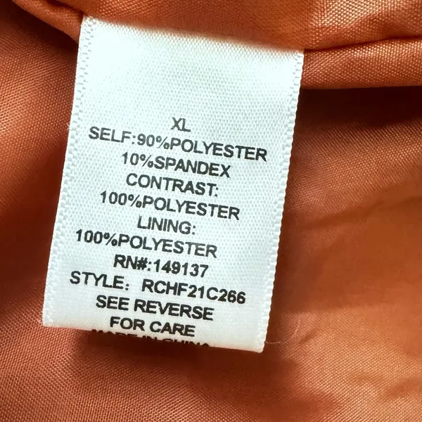 Rocking western wear Rust Orange Sherpa Vest with Belt Tie Size X-Large - Image 10